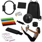 relaxdays Pilates-Ring 13-teiliges Pilates Set (13-tlg), schwarz