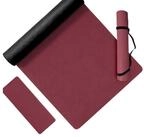 relaxdays Yogamatte mit Tragegurt 5 mm (2-St), Dunkelrot