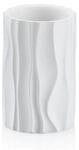 kela Becher Becher Merida in Wei&szlig; mit Wellen Relief aus Polyresin, Polyresin,...