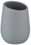 WENKO Zahnputzbecher Keramikbecher f&uuml;r Pinsel BADI, grey, Wenko, (1 St)