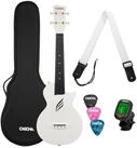 Cascha Ukulele HH2286 Kohlefaser Ukulele Set weiss, Set, komplett mit Tasche,