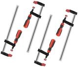 LuxusKollektion Schraubzwinge Schraubzwingen 4er-Set 80x600 mm Druckguss...