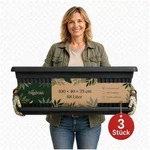 BigDean Blumenkasten Blumenk&uuml;bel Jumbo Anthrazit (Set, 3 St), 88-Liter-Volumen,