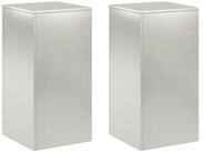 vidaXL Blumenst&auml;nder Pflanzenst&auml;nder 2 pcs Silber 40 x 40 x 80 cm Stahl (2 St)