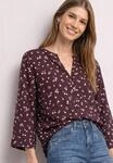 Druckbluse STREET ONE, Damen, Gr. 34, braun (rustic rouge), Web, Obermaterial: 100%