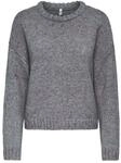 Strickpullover ONLY "ONLSMILLA LS LOOSE O-NECK CS KNT", Damen, Gr. S, dunkelgrau