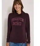 CECIL Langarmshirt mit Stehkragen und Wording rot L (42)