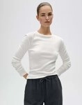 OPUS Longsleeve Sherrie aus weichem Jersey Figurbetonter Schnitt mit elastischem
