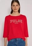 CECIL 3/4-Arm-Shirt mit Boat Neck und Print / Wording Artwork rot L (42)