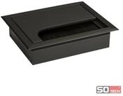 SO-TECH&reg; Kabelf&uuml;hrung Kabeldurchlass CAVO 100x80 schwarz (1-St), 100 x 80 mm
