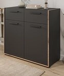 Inn.Furn Schuhkommode Salud (Kommode in Basalt Grau mit Eiche, 95 x 86 cm), mit