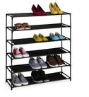 relaxdays Schuhregal mit Stoffebenen, 6 Ebenen