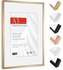 LuxusKollektion Einzelrahmen Bilderrahmen A3 Passepartout Alu, Champagner Gold