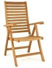 VCM Gartenstuhl Balkonstuhl Teak H. 111 x B. 61 x T. 65 cm (1 St), Hochlehner