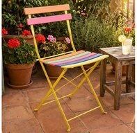 Harms Import Klappstuhl, Klappstuhl Gartenstuhl bunt M&ouml;bel Au&szlig;en Balkon Stuhl...