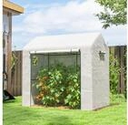 Outsunny Gew&auml;chshaus Anlehngew&auml;chshaus mit Seitenfenster, BxTxH: 140 x 140 x 200