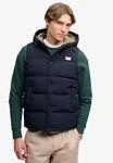 Steppweste SUPERDRY "HOOD SHORT EVEREST GILET", Herren, Gr. M, eclipse navy, Web,