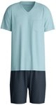 CALIDA Shorty Relax Imprint Herren (2 tlg) weich, leicht mit V-Ausschnitt