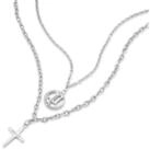 Police Kette mit Anh&auml;nger Duality Kreuz Layering (Set, 2-tlg)