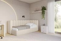 ALTDECOR Jugendbett HUGY (Jugendbett mit Bettkasten und Lattenrost, Polsterbett...