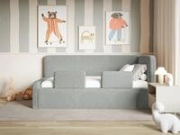 Selsey Kinderbett FANKO, Kinderbett mit Kopfteil, Rausfallschutz, Pl&uuml;sch,...