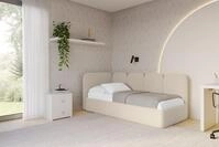 ALTDECOR Jugendbett VELY (Jugendbett mit Bettkasten und Lattenrost, Polsterbett...