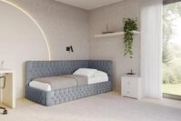 ALTDECOR Jugendbett MULY (Jugendbett mit Bettkasten und Lattenrost, Polsterbett...