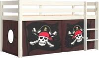 Vipack Spielbett Pino, Kiefer massiv, mit Rolllattenrost u. Textil-Set, Made in