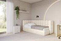 ALTDECOR Jugendbett HUGY (Jugendbett mit Bettkasten und Lattenrost, Polsterbett...