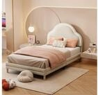 OKWISH Polsterbett Jugendbett (mit Wolkenkopfteil und mehrfarbigen LED-Streifen,