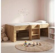 vidaXL Bettgestell vidaXL Hochbett f&uuml;r Kinder Artisan-Eiche 98,5 x 200 cm