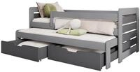 MIRJAN24 Jugendbett Tomas II (mit zwei Bettschubladen auf Rollen), 2x...