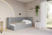 ALTDECOR Jugendbett HUGY (Jugendbett mit Bettkasten und Lattenrost, Polsterbett...