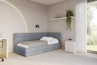 ALTDECOR Jugendbett BEMY (Jugendbett mit Bettkasten und Lattenrost, Polsterbett...