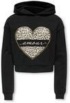 Kapuzensweatshirt KIDS ONLY "KOGCOOPER LIFE HEART LS HOODIE SWT NOOS", M&auml;dchen, Gr.