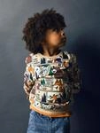 Sweatshirt NAME IT "NMMOSWALDY LS NREG SWEAT BRU BOX", Jungen, Gr. 92, bunt...