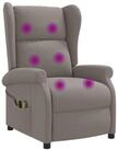 vidaXL Massagesessel Wing Back elektrischer Massagesessel Taupe Stoff (1-St)
