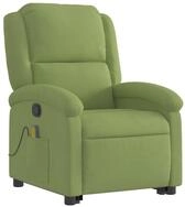 vidaXL Sessel Massagesessel mit Aufstehhilfe Hellgr&uuml;n Samt (1-St)