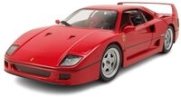 Bburago Modellauto Ferrari F40 rot 1987, Ma&szlig;stab 1:18 rot