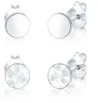 Elli Ohrring-Set Set Geo Ohrstecker Geh&auml;mmert 925 Silber silberfarben