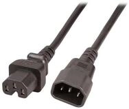EFB EFB Elektronik EK585.2V2 Stromkabel Schwarz 2 m IEC C14 IEC C15 Netzkabel