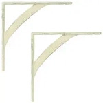 vidaXL Regal Wandregalhalterungen 2 stk. Antik Wei&szlig; 10 x 10 x 3 cm Stahl,...