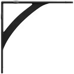 vidaXL Regal Wandregalhalterungen 12 stk. Schwarz 21 x 21 x 3.5 cm Stahl,...