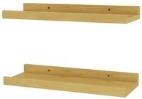 Vicco B&uuml;cherregal Linus, Naturholz, 40 x 4 cm 2er Set, 2-tlg.