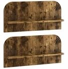 vidaXL Wandregal 805 x 135 x 375 cm Wandregal 2 stk R&auml;uchereiche 805x135x375 cm