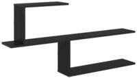 vidaXL Regal Wandregal Schwarze Eiche 122 x 18 x 60 cm Holzwerkstoff, 1-tlg.