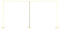 vidaXL Pergola Hochzeitsbogen Gold 657 x 35 x 300 cm Stahl, (1-tlg)