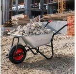 MAXCRAFT Schubkarre Bauschubkarre Luftbereifung 250 kg 100 L in Schwarz