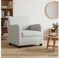 vidaXL Sessel vidaXL Sessel Hellgrau Samt