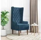 vidaXL Sessel vidaXL Hochlehner Blau Samt